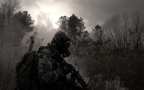 Stalker, gas mask, backpack, swamp, HD wallpaper | Peakpx