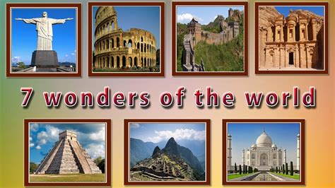 7 Wonders Of World | Beautiful 7 Wonders Of World For Kids | Funny Kids ...