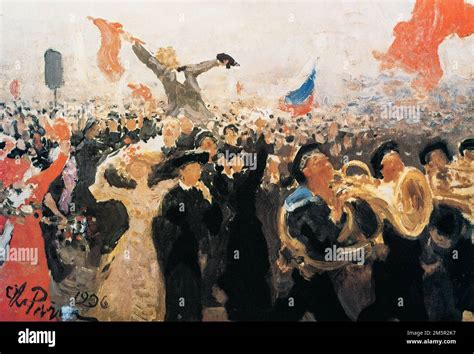 Demonstration 17 October 1905. Or The October Manifesto Painting By ...