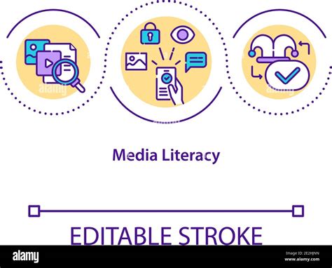 Media literacy concept icon Stock Vector Image & Art - Alamy