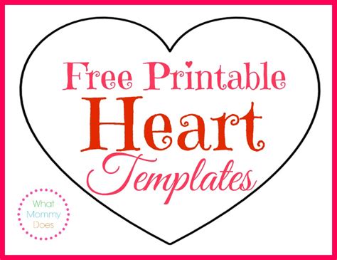 Printable Heart Shapes - Tiny, Small & Medium Outlines - What Mommy Does