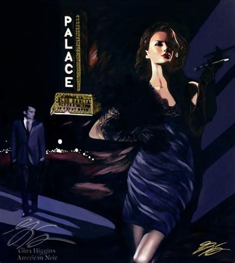 Film Noir Paintings by Gina Higgins | Cuded | Film noir, Noir, Blue dahlia