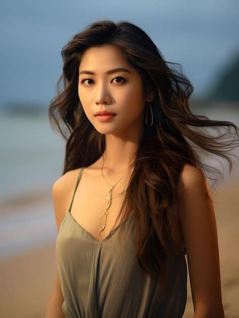 Premium Photo | Beautiful young Asian woman portrait cute girl ...