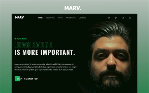 Marv - Multipurpose Personal One Page Bootstrap Template | Bootstrap template, Business website ...