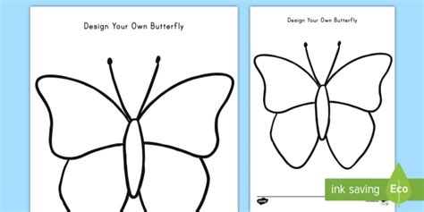 Design Your Own Butterfly | Butterfly Template