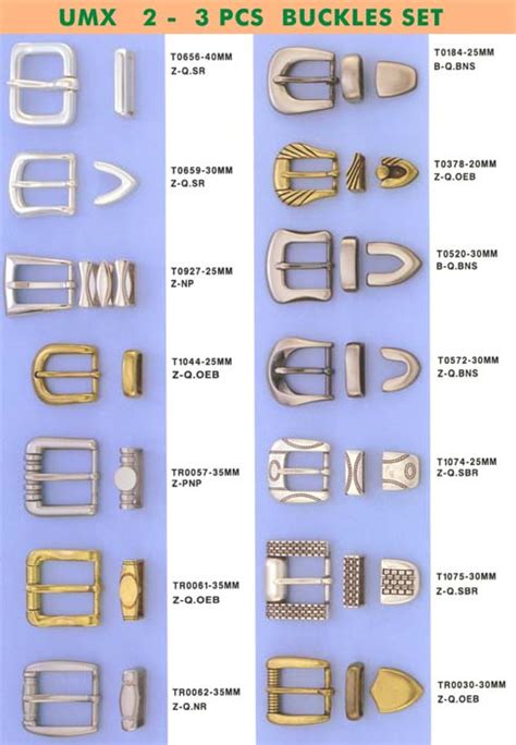 Pin buckles - 2 pcs/set, or 3pcs/set series for belts, leather goods ...