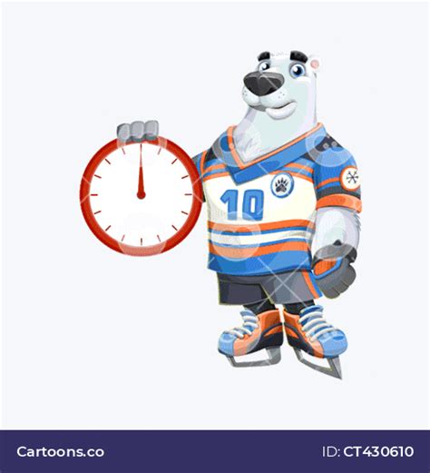 Animated Polar Bear Playing Hockey GIF - Cartoons.co