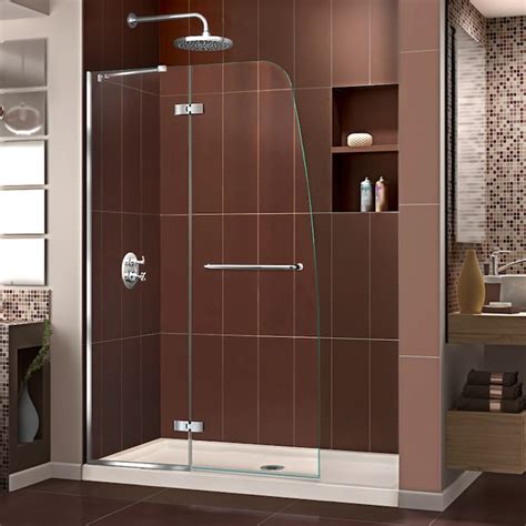 DreamLine Aqua Ultra Chrome; Base Color: Biscuit 2-Piece Alcove Shower Kit (Common: 60-in x 36 ...