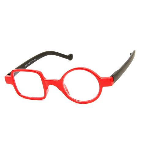 Reading Glasses Square Round Optivision 295P Red