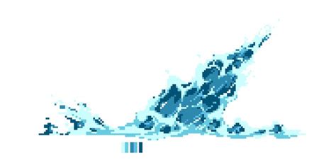 Water splash | Pixel art tutorial, Pixel art, Art