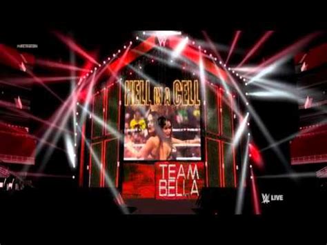 WWE Stage Team Bella vs. Team BAD vs. Team PCB - Hell in a Cell 2015 - YouTube