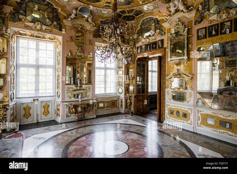 Baroque Interior, Mirror Cabinet, Favorite Castle, Rastatt, Black Forest, Baden-Wurttemberg ...