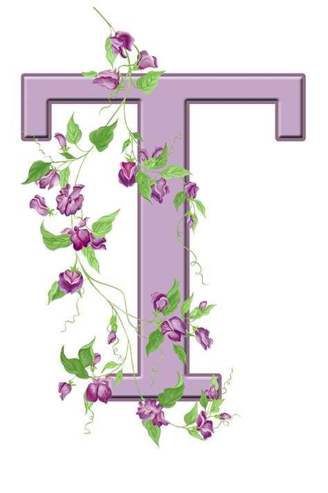 Letter T Floral Initial Free Stock Photo - Public Domain Pictures