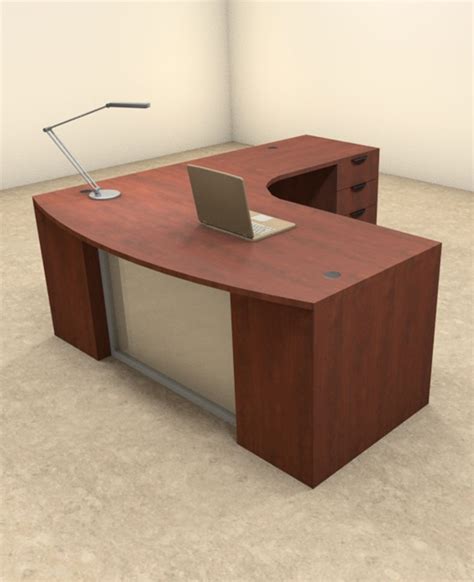 3pc L Shaped Modern Contemporary Executive Office Desk Set, #OF-CON-L57 ...