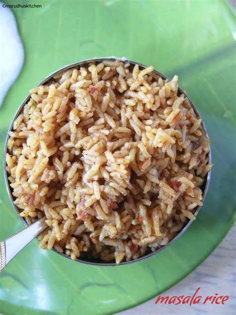 south indian masala rice recipe /masala bhat/bhaat | Marudhuskitchen