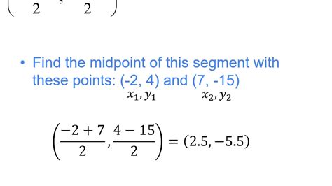 Midpoint Formula