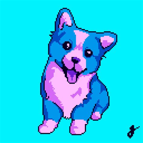 Cute Corgi : r/PixelArt