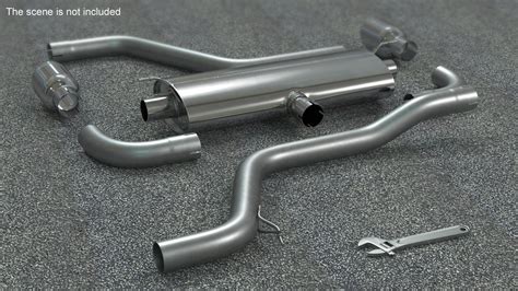 Car Exhaust System Parts 3D Model $29 - .3ds .blend .c4d .fbx .max .ma ...