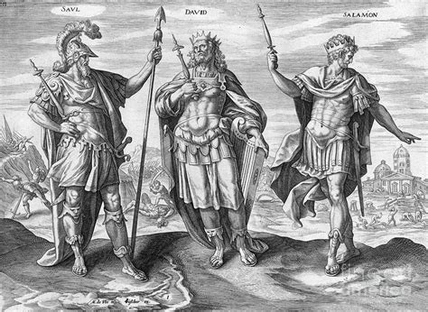 Saul, David, And Solomon Drawing by Maerten de Vos - Fine Art America