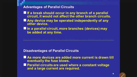 Advantages of Parallel Circuit