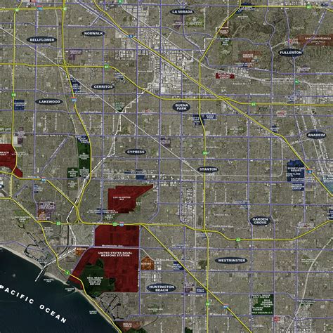 Los Angeles - Rolled Aerial Map - Landiscor Real Estate Mapping