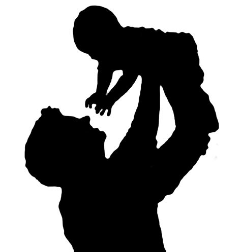 Silhouette of a father holding his child | Art | Pinterest ...