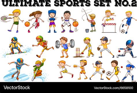 Different kind of sports Royalty Free Vector Image