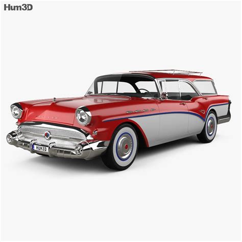 Buick Century Caballero wagon 1957 3D model - Vehicles on Hum3D