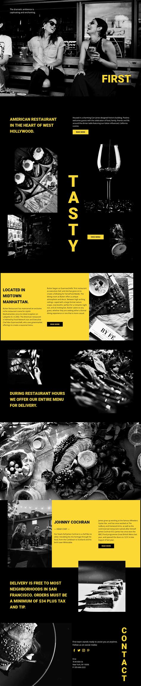 World's best restaurant Wix Template Alternative