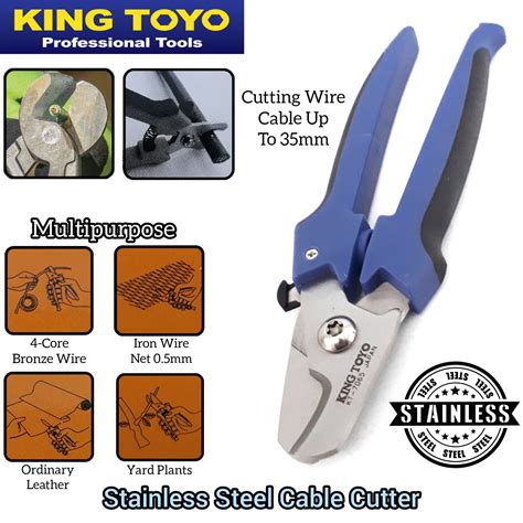 King Toyo Heavy Duty Stainless Steel Cable Cutter Scissors For Thick Electrical Cable Scissor