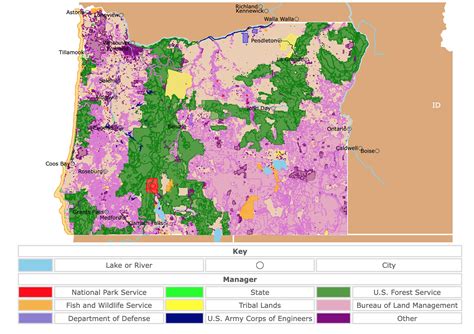 Oregon National Parks Map