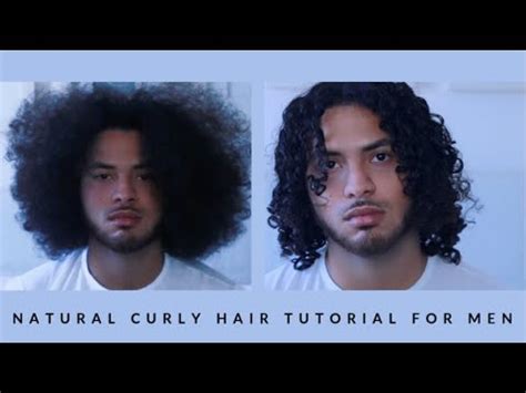 Natural Curly Hair Tutorial For Men | 3B Curls - YouTube