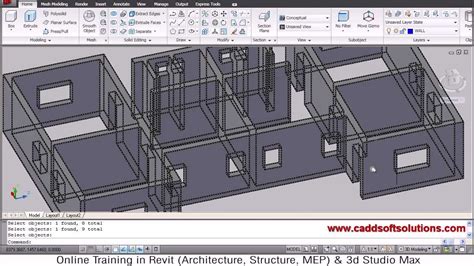 AutoCAD 3D House Modeling Tutorial - 2 | 3D Home Design | 3D Building | 3D Floor Plan | 3D Room ...