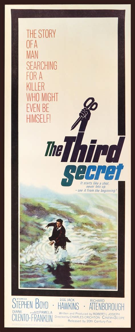 The Third Secret (1964) Original Insert Movie Poster - Original Film Art - Vintage Movie Posters