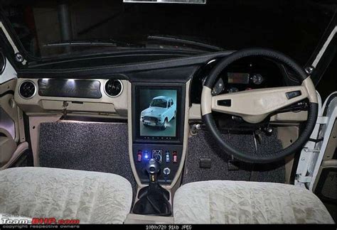 Hindustan Motors' Ambassador sedan with Tesla style touchscreen!