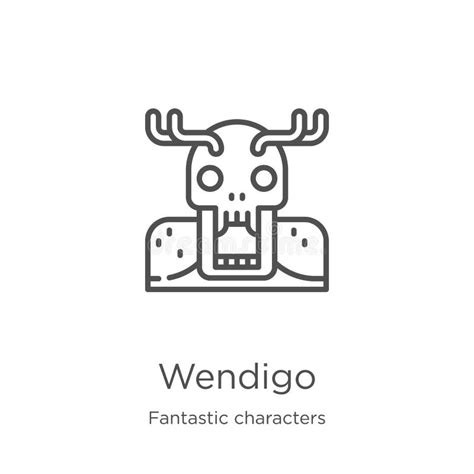 Wendigo Icon Vector from Fantastic Characters Collection. Thin Line Wendigo Outline Icon Vector ...