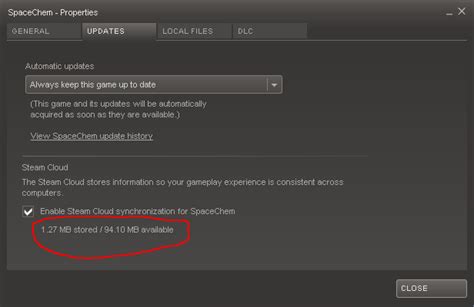 How much available space per game in the Steam Cloud? | Newbedev