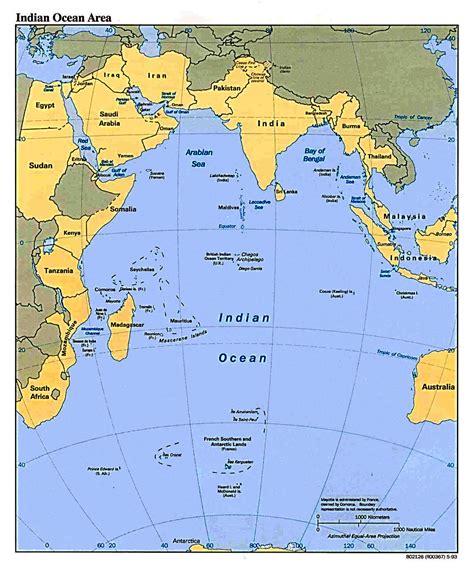 Indian Ocean Islands Map