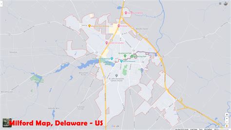 Map Of Milford Delaware | Hiking In Map