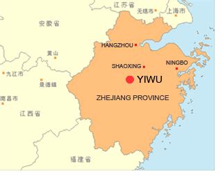 Location of Yiwu city-Yiwu Imported Commodities Fair