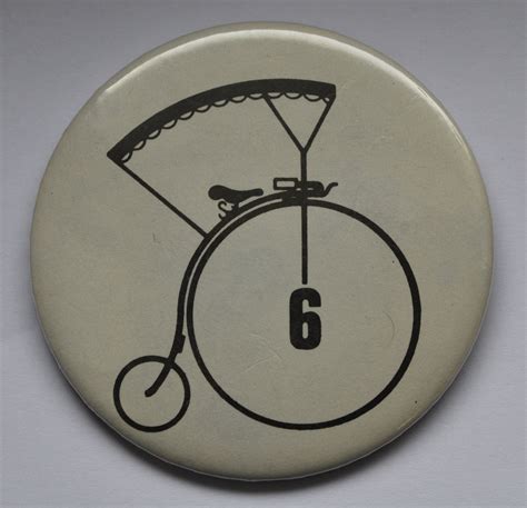 'The Prisoner' Number Six penny-farthing badge (1970s) | Prison, Spy shows, Old tv shows