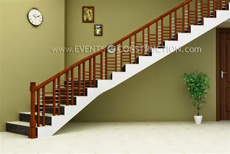 Evens Construction Pvt Ltd: simple wooden staircase design