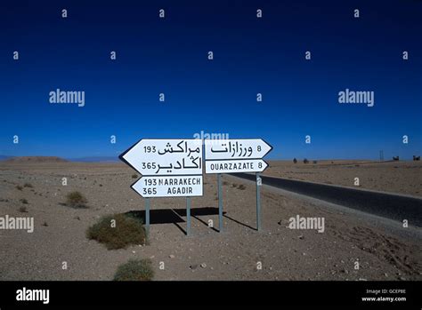 Road signs morocco hi-res stock photography and images - Alamy