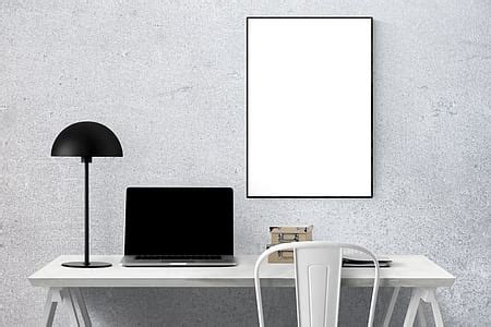 Royalty-Free photo: Whiteboard placed on gray concrete wall | PickPik