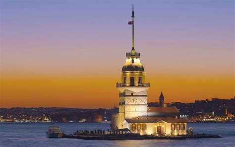 3840x2160px | free download | HD wallpaper: Kiz Kulesi, Turkey, Istanbul, Maiden's Tower ...