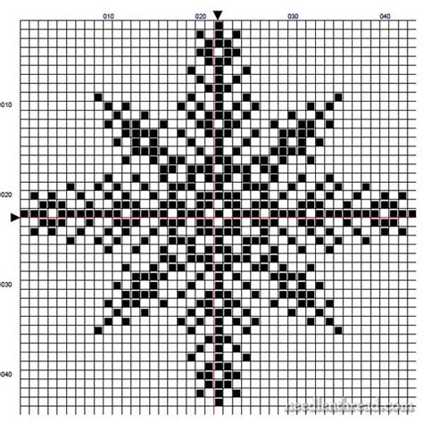 Snowflake 2: Free Pattern for your Winter Decor | Snowflake cross stitch, Cross stitch patterns ...