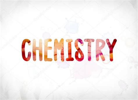 Chemistry word art | Chemistry Concept Painted Watercolor Word Art — Stock Photo ...