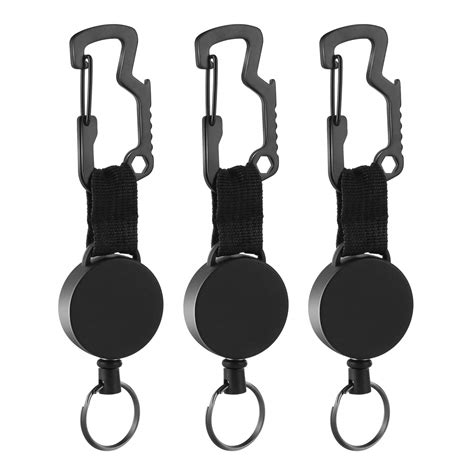 Retractable Key Chain Key-Rings - Heavy Duty Key Holder Belt Clip with ...