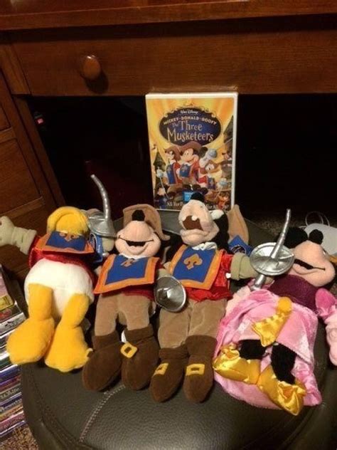 Disney Store Exclusive The Three 3 Musketeers Plush Bean Bags w/Tags + DVD | #1828660853