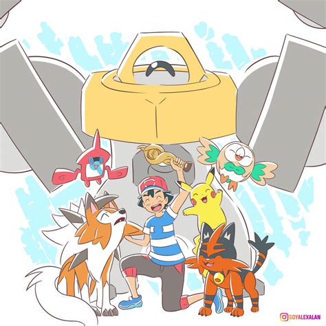 ALOLA CHAMPION - ASH KETCHUM / SATOSHI by Alexalan on DeviantArt